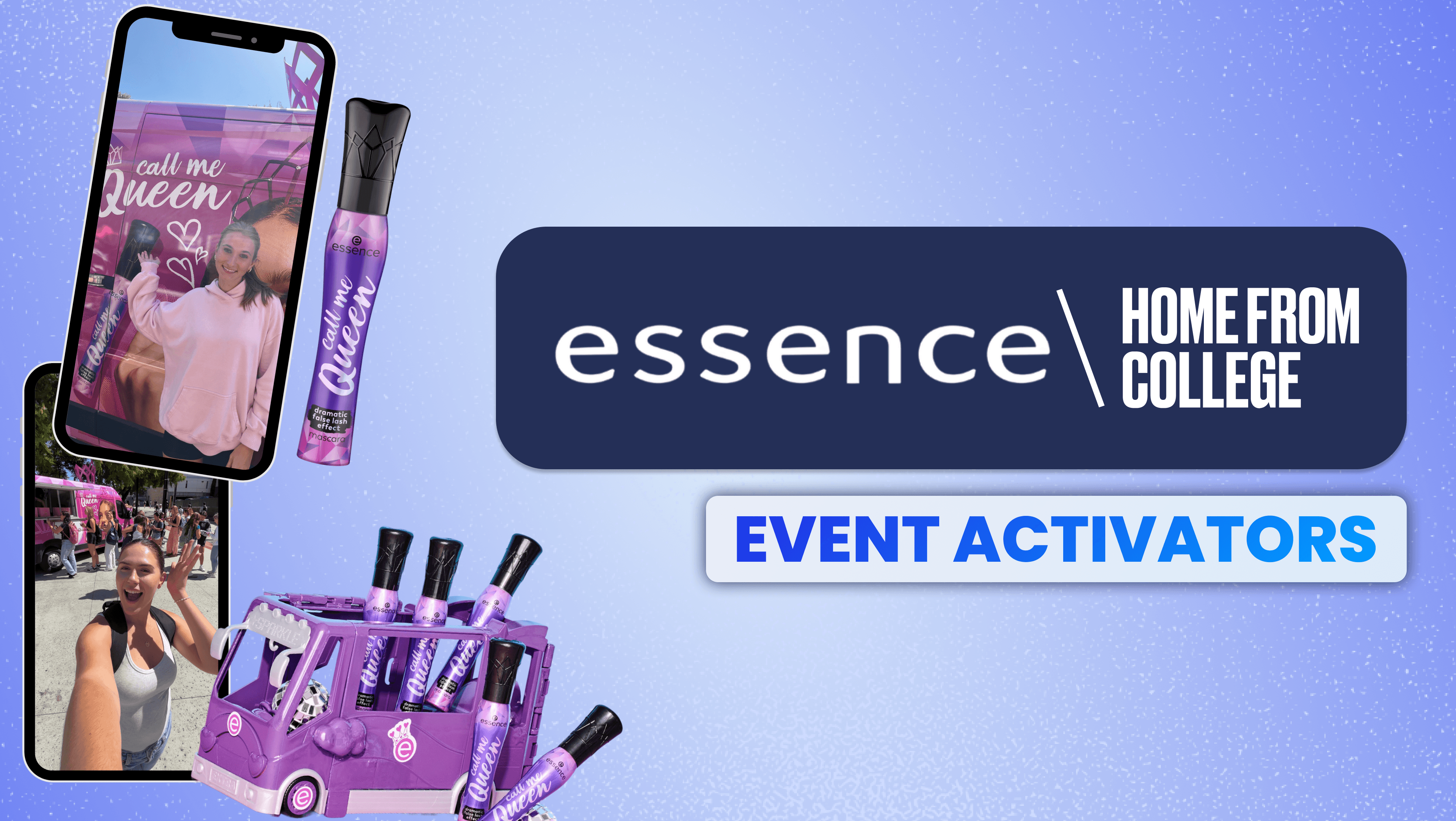 Essence Cosmetics partnered with Home From College to launch the Call Me Queen College Tour, driving massive student engagement across 6 campuses.
