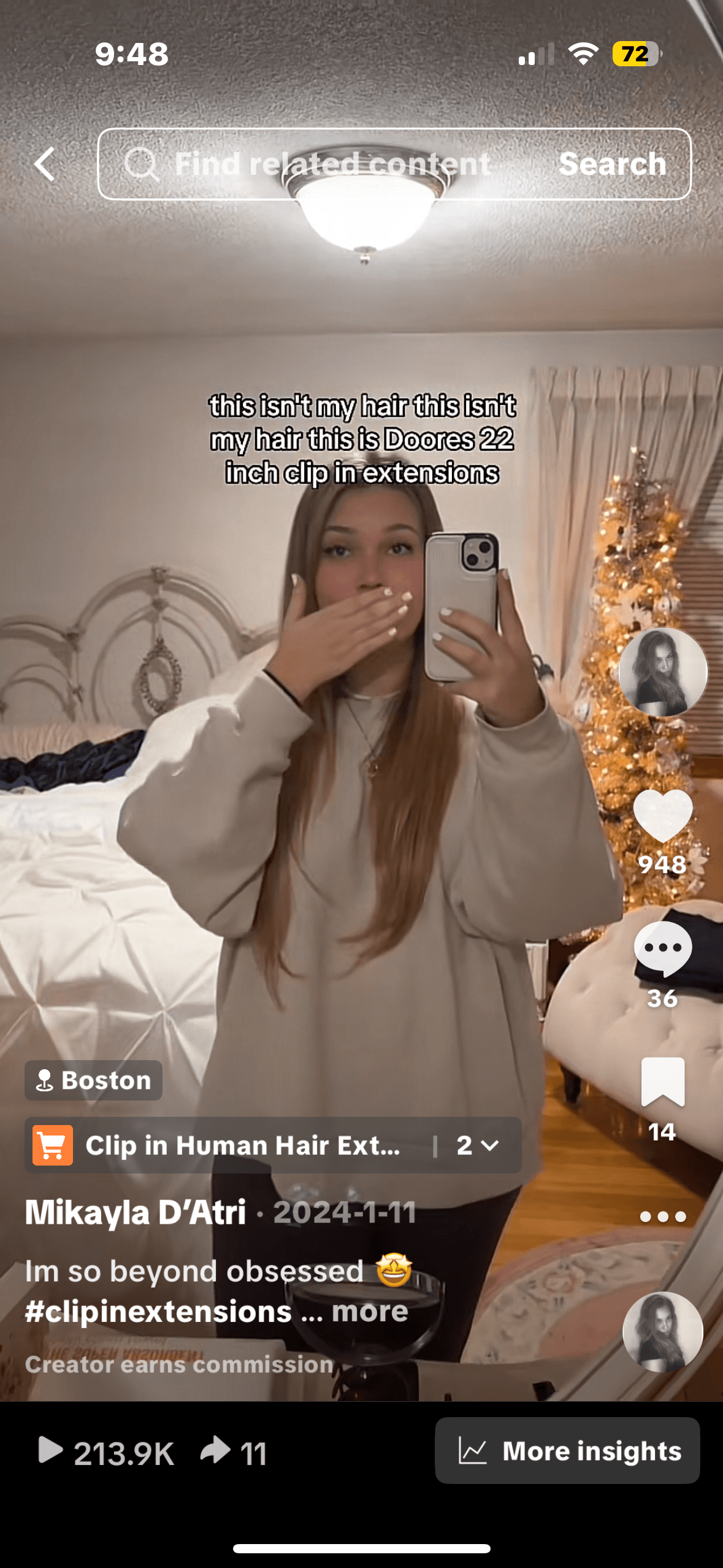 TikTok - Doores Hair Clip-In Extensions Collab