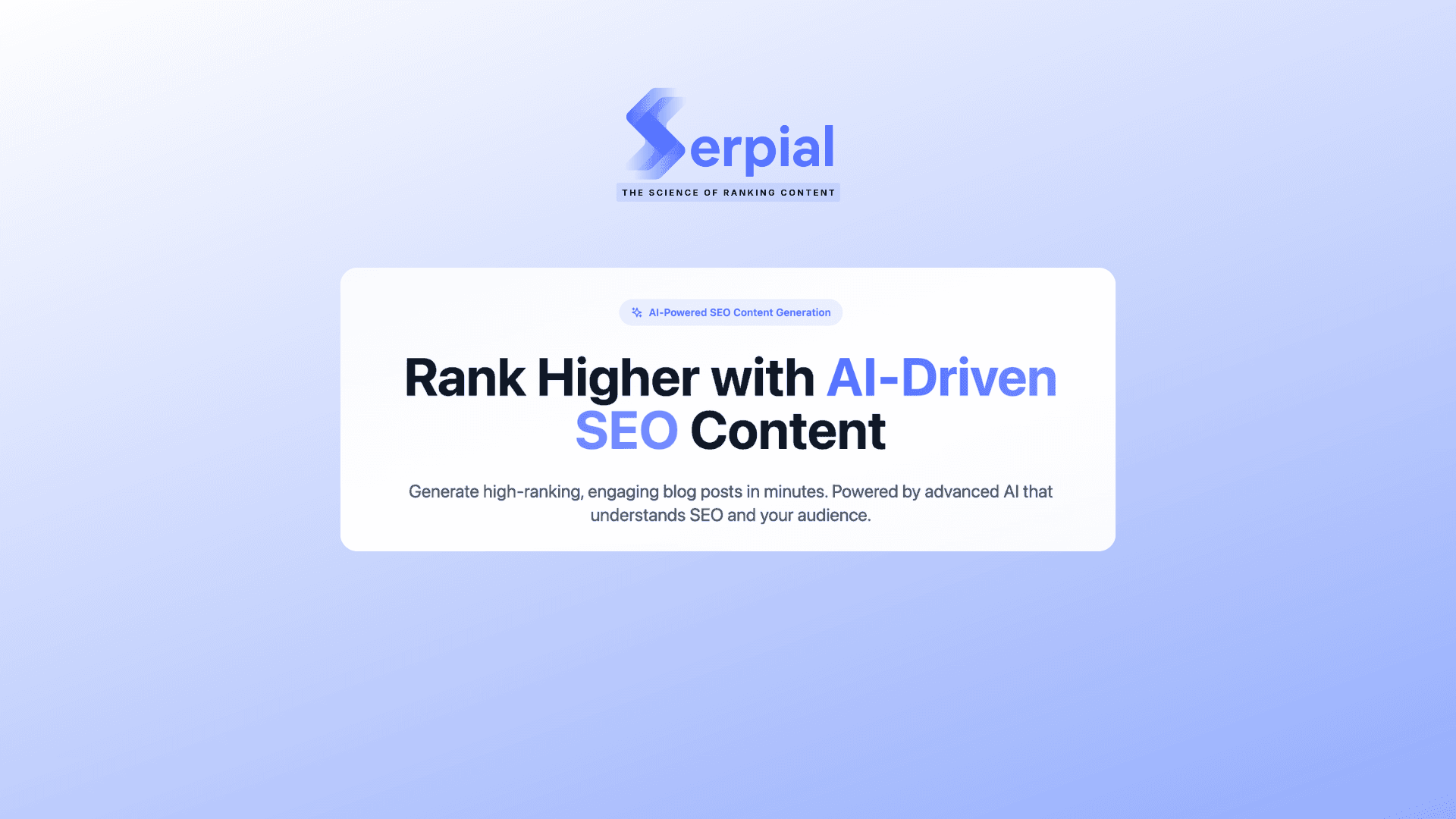 Serpial - Write Content That Rank #1