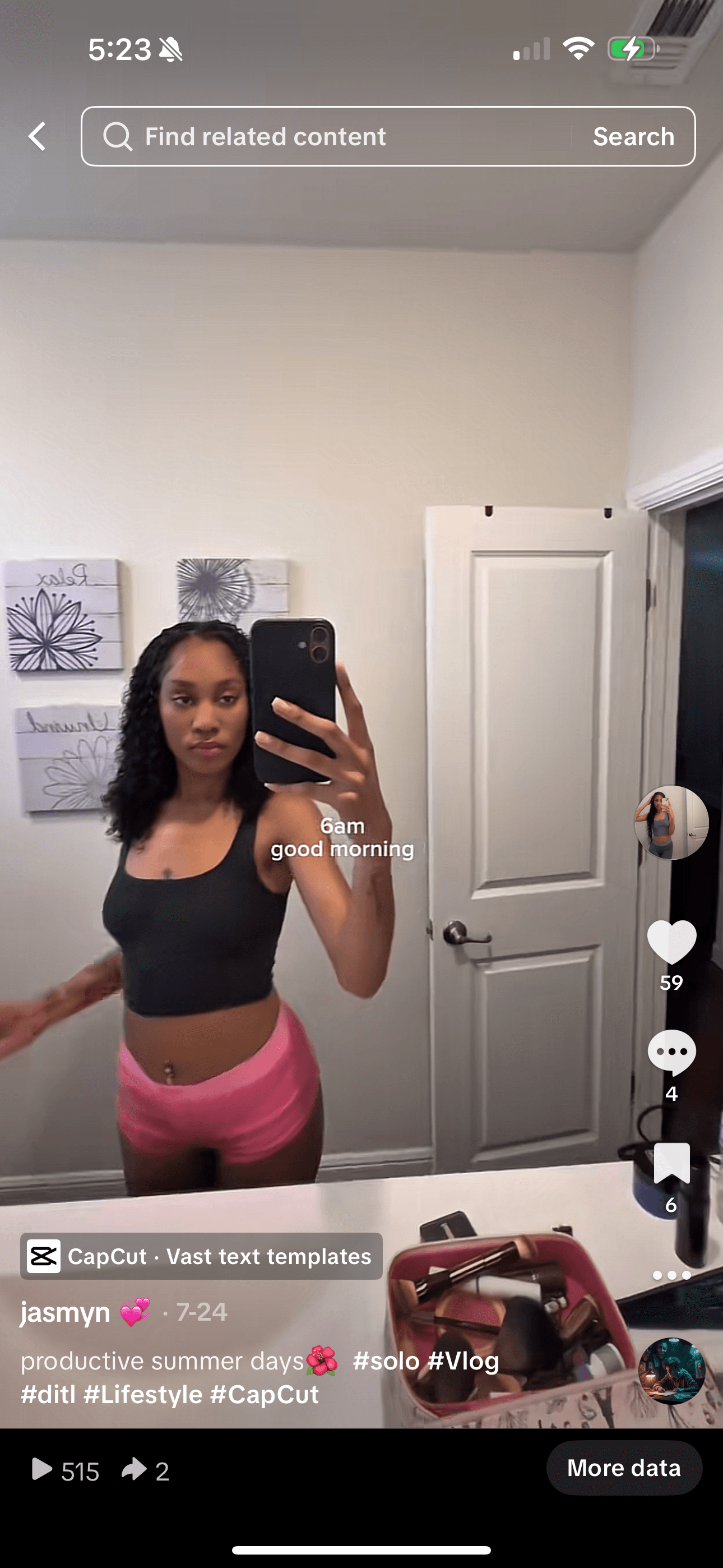 TikTok - morning vlog