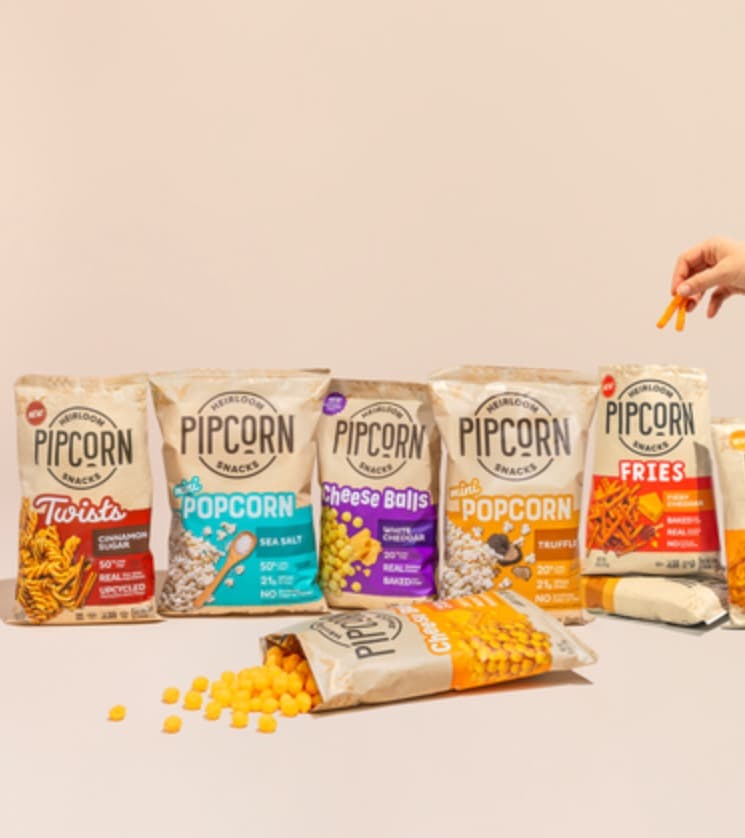 Pipcorn Heirloom Snacks background