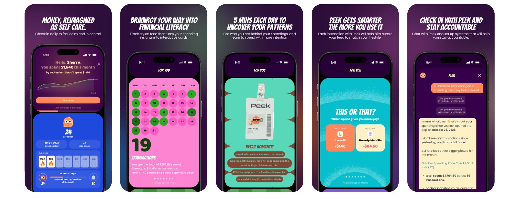 Peek Money background