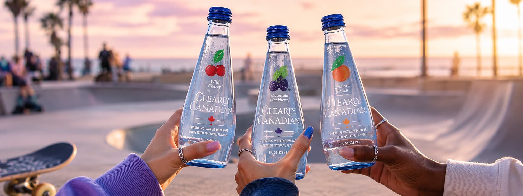 Clearly Canadian Sparkling Water background