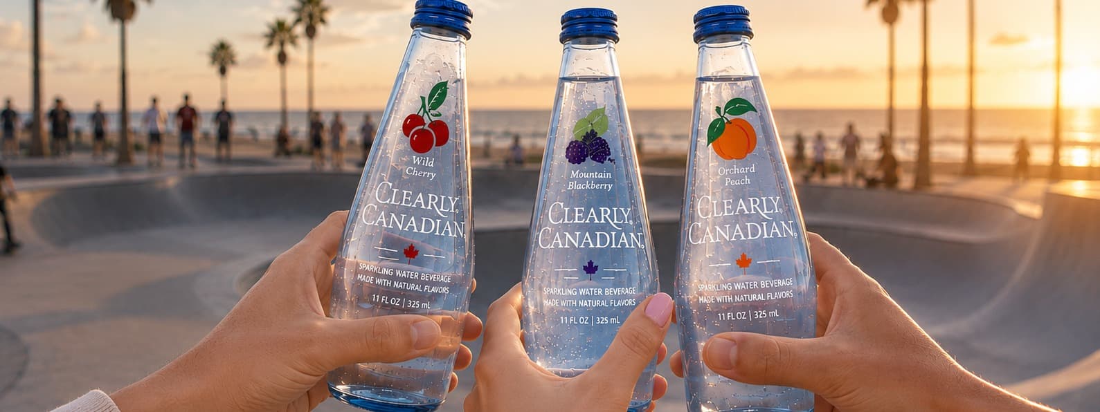 Clearly Canadian Sparkling Water background