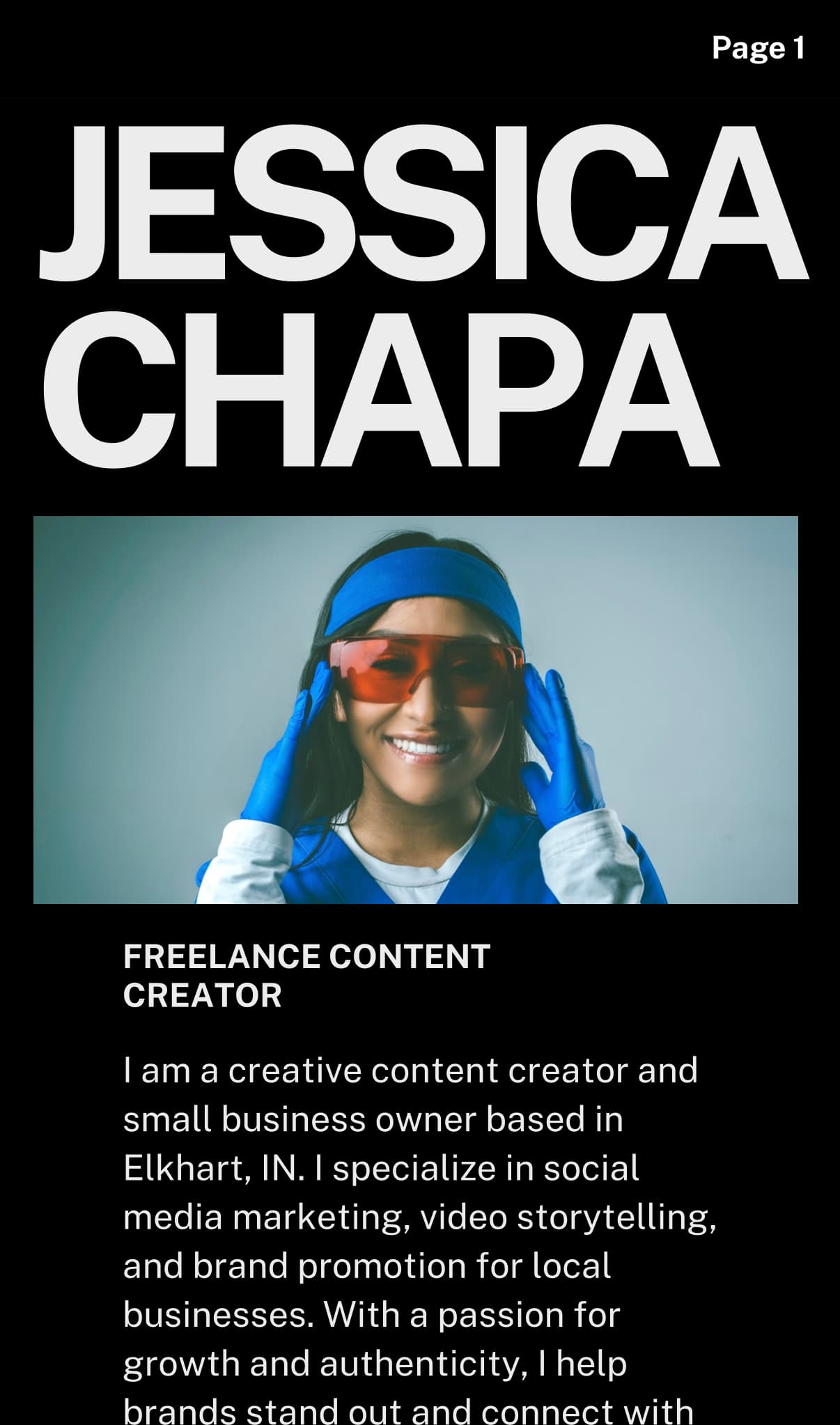 Content creation portfolio