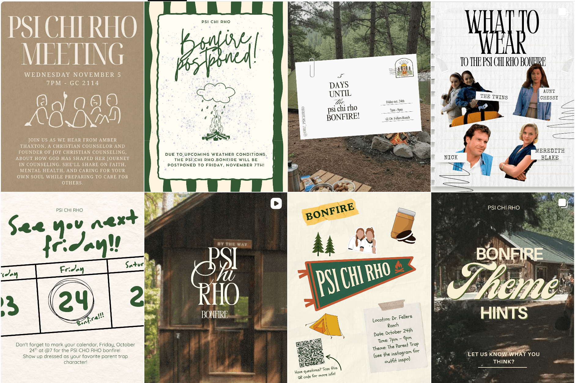 PSI CHI RHO (psychology club) instagram