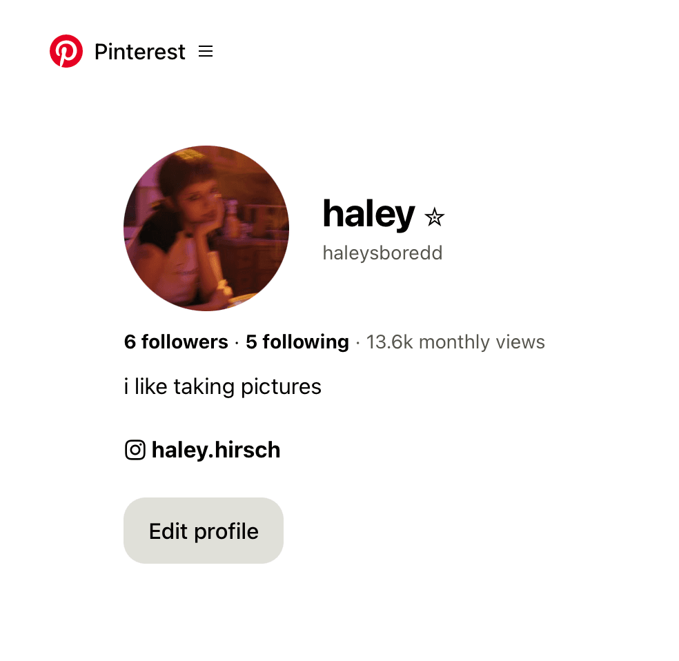 pinterest profile