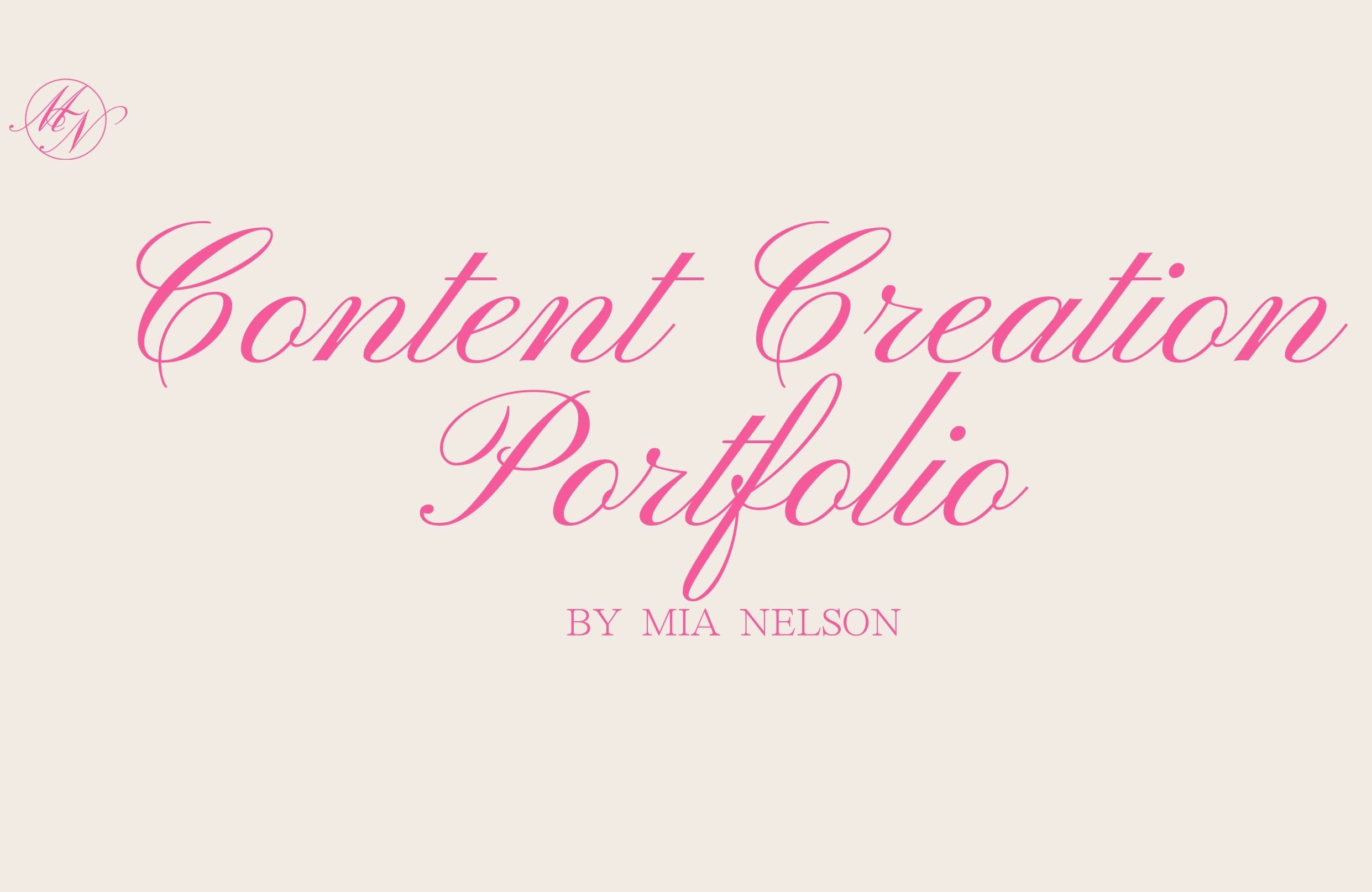 Content Creation Portfolio