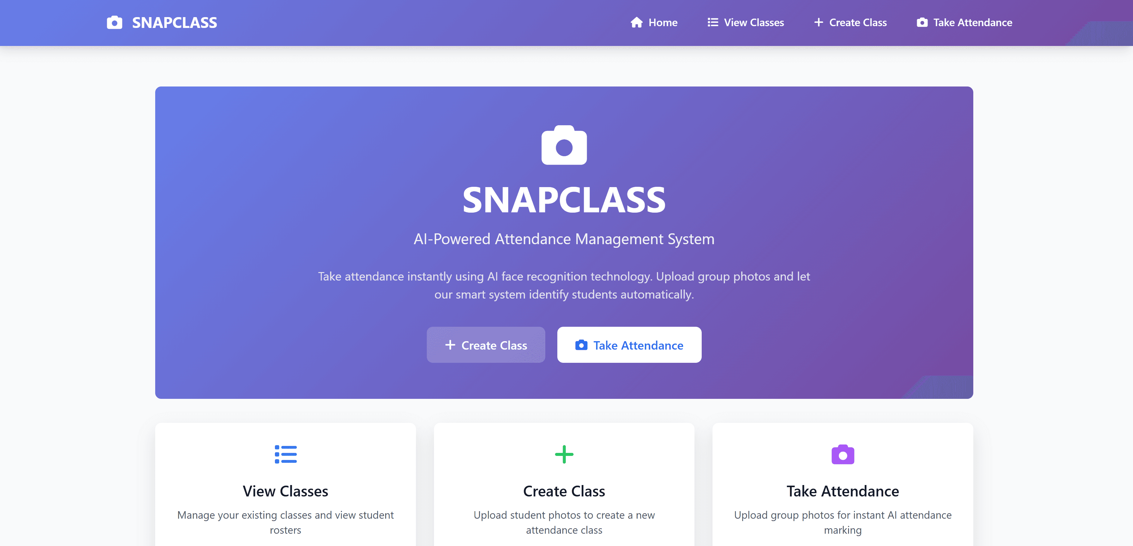 SnapClass - Face Recognition Attendance System