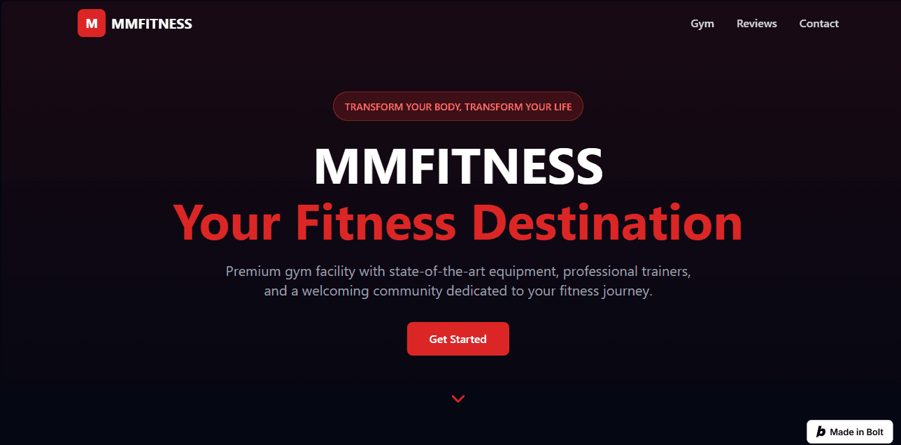 Sample Gym Website