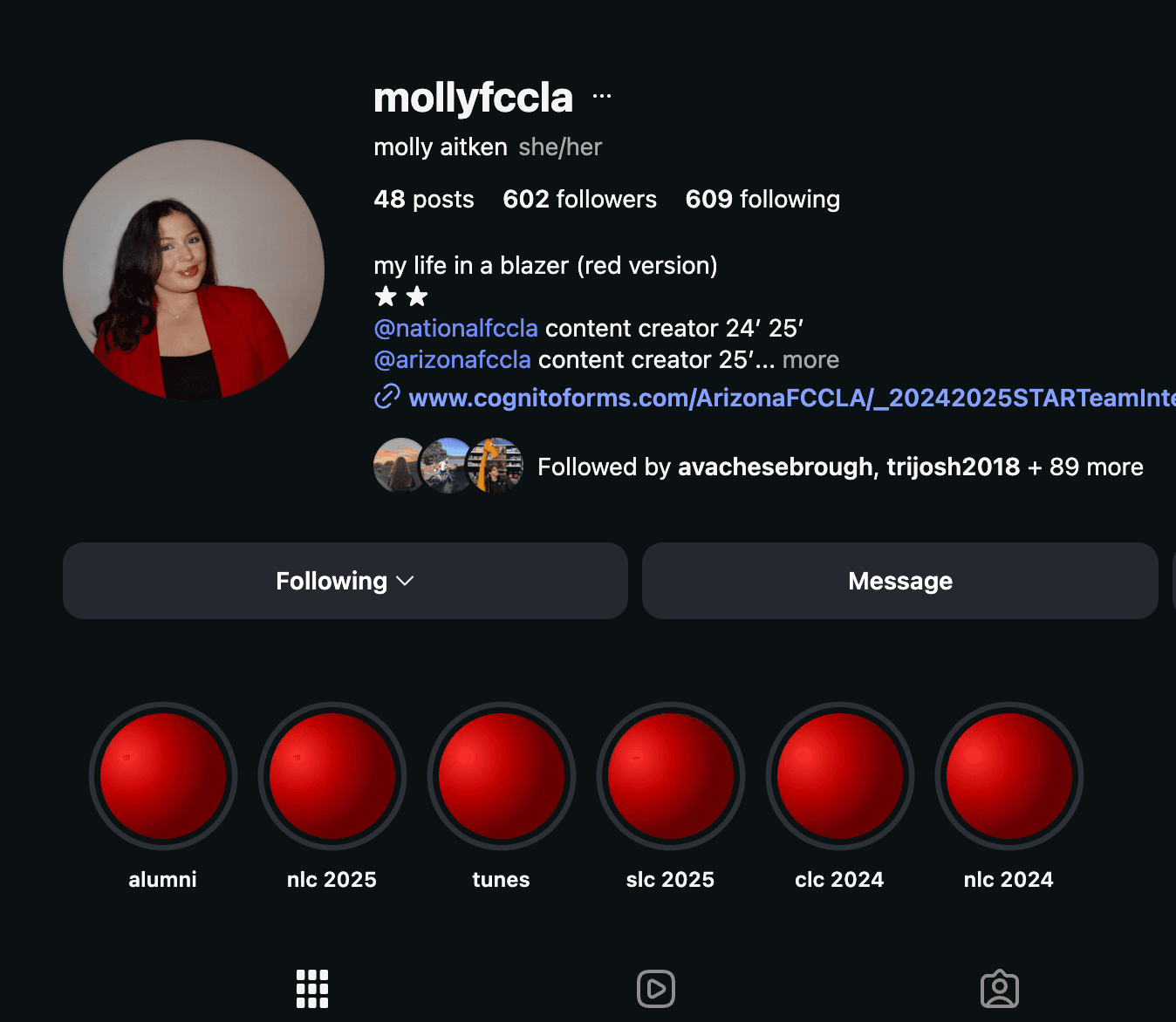 molly aitken FCCLA business account !!!