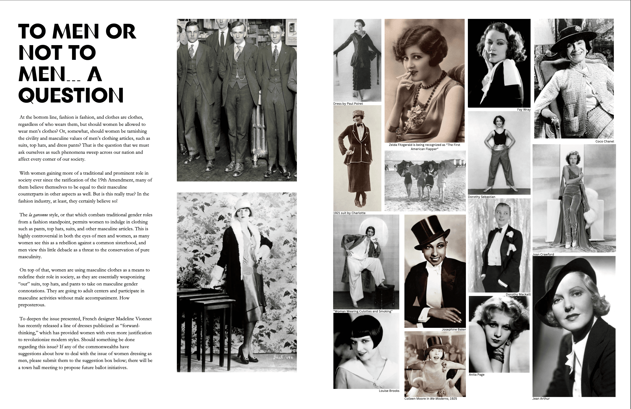 Page Layout of SECA: The Arts and Fashion Newsletter