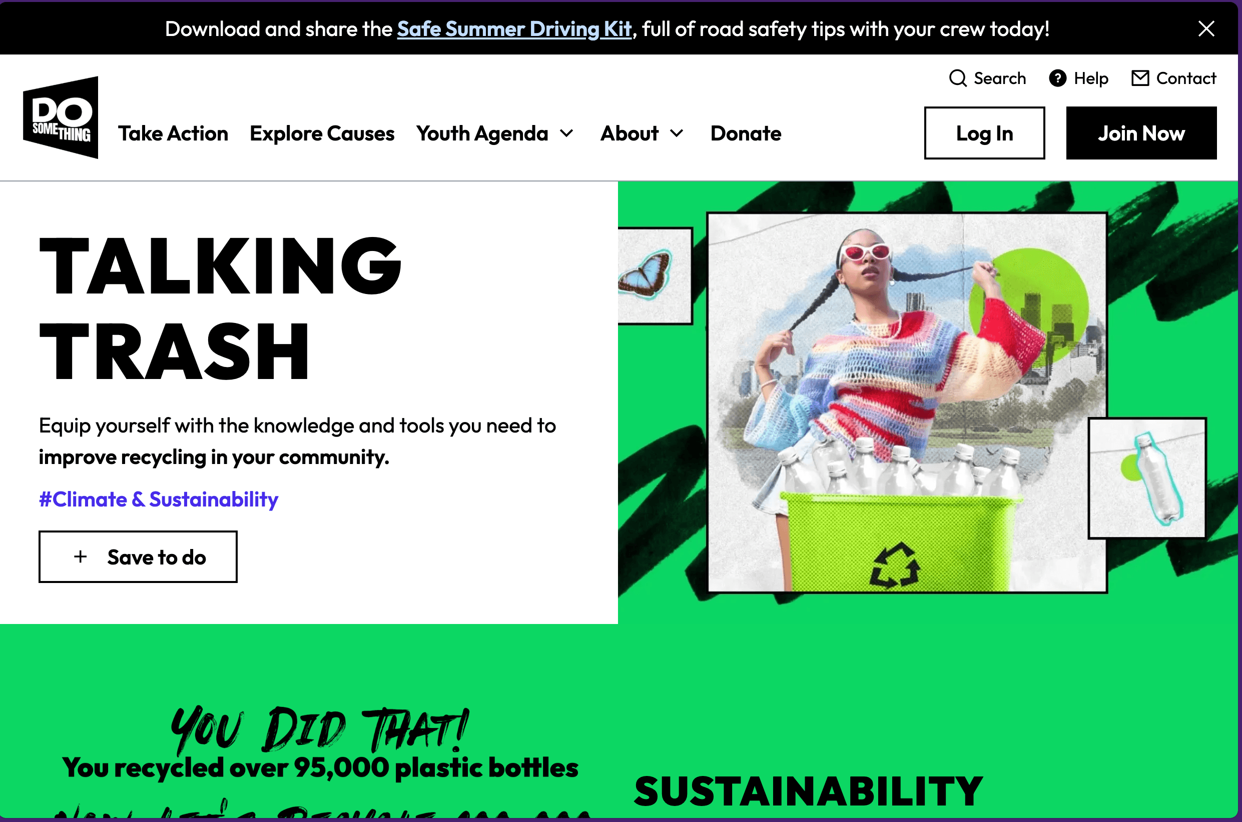 DoSomething x Niagara Cares Talking Trash Program