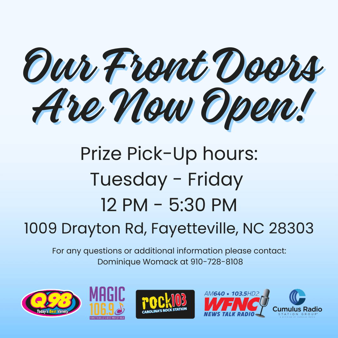 Cumulus Media Prize Pick-Up Hours Social Media Post