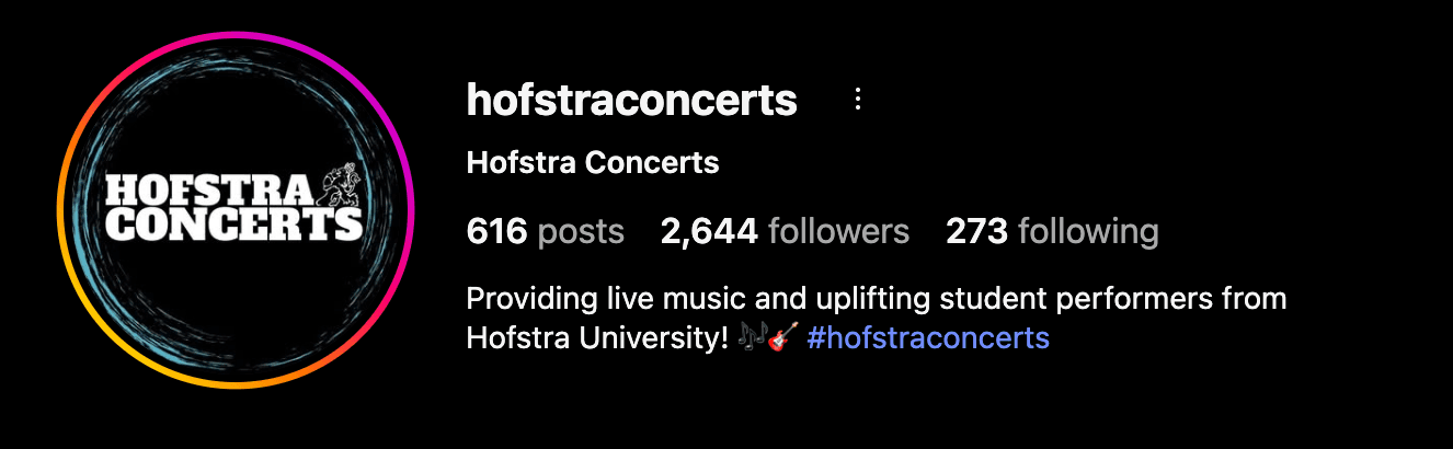 Hofstra Concerts Instagram