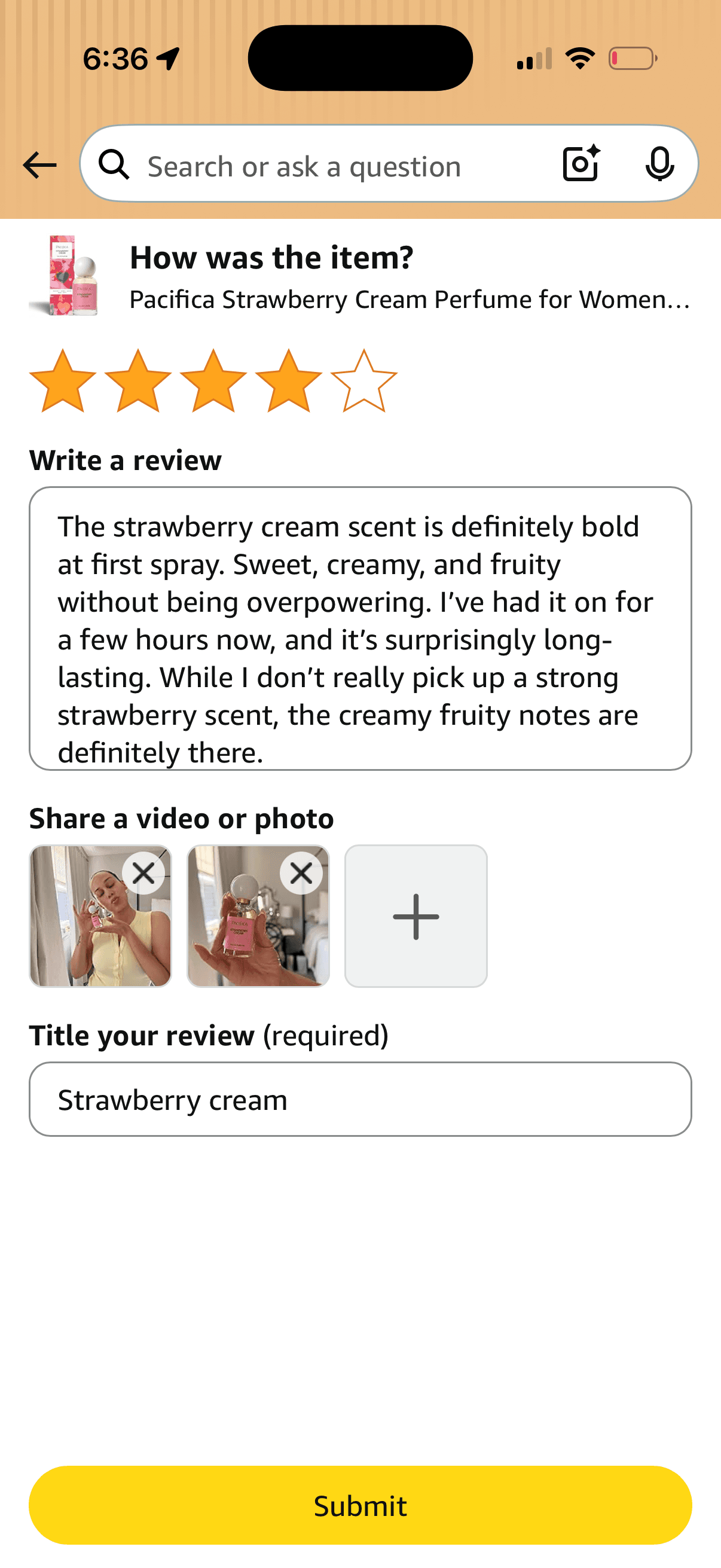 Strawberry scent perfume review